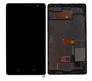 LCD with Touch Screen for Nokia X2 Dual SIM - Black (display glass combo folder)