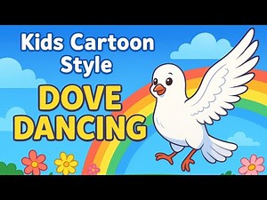 🕊️ Dove Dancing Song for Kids | Peaceful Cartoon Dance | 3D Animation HD 🕊️