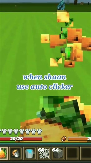when shaan use auto clicker 😨😨😨 #minecraft