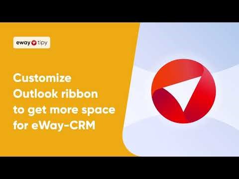 How to Customize Outlook Ribbon to Create More Space For eWay-CRM