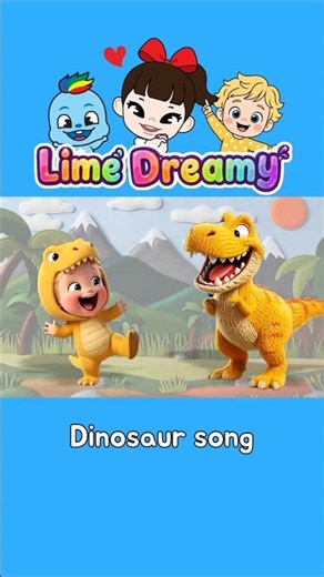 🦖 Dinosaur Song | T-Rex & Brachiosaurus Dance! 🦕 Kids Songs | Lime Dreamy