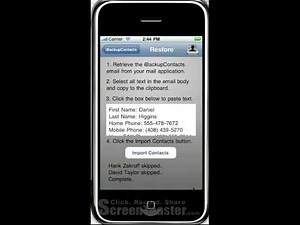 iBackupContacts - iPhone Contacts Backup App