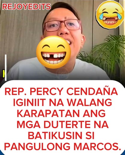 PERCY CENDAÑA VS DUTERTE: WALANG KARAPATAN MAGBATIKOS KAY BBM#funny#comedy#jokes#foryou#shorts