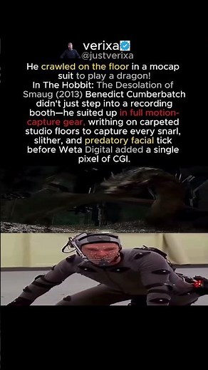 In The Hobbit (2013) Benedict Cumberbatch gave a ferocious full-body mocap performance as Smaug.