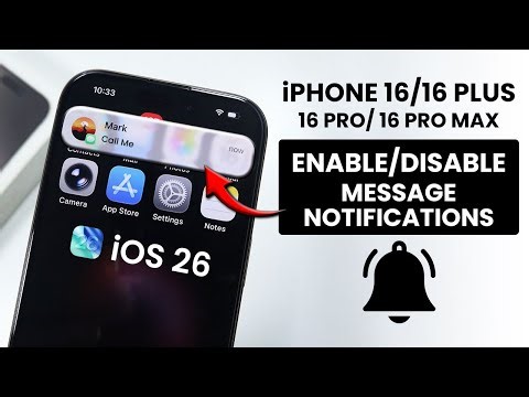 [iOS 26] Enable / Disable Message Notifications on iPhone 16 / Pro Max