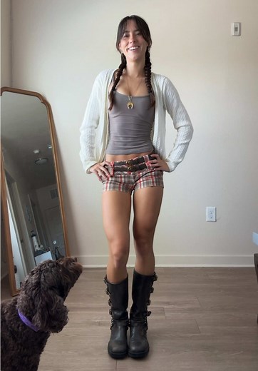 Spring Outfit Inspiration: Shorts and Boots Style
