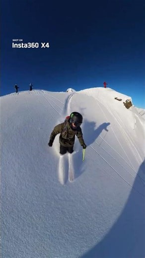 Carving through fresh powder like this | Insta360 X4 #skiing #snowsports