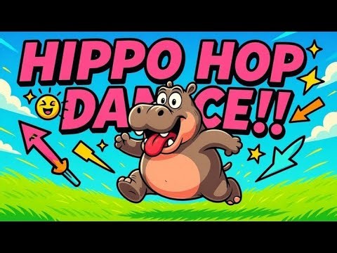 Hippo Hop Dance | Fun Kids Song & Easy Dance Moves | Nursery Rhyme for Children
