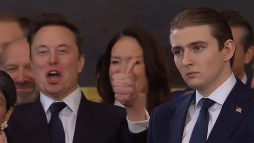 Crowd goes wild as Donald Trump introduces Barron at parade