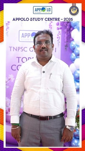 APPOLO STUDY CENTRE : TNPSC GROUP - I 2026 SURESH KUMAR - DEPUTY COLLECTOR