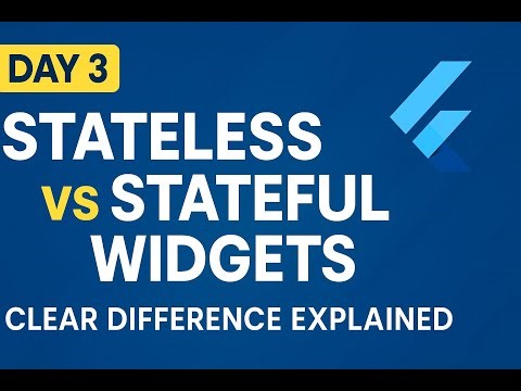 DAY 3 | Stateless vs Stateful Widgets Explained | Flutter Course | Deep Code With Rahu