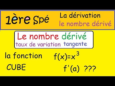Première Spé maths- Nombre dérivé- la fonction cube (x^3) - Nombre dérivé en a - démonstration