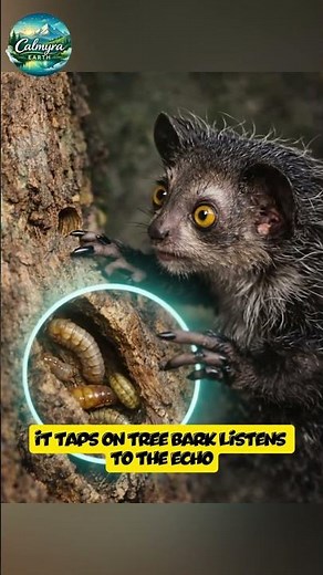 This Primate Uses Its Finger Like a Superpower 😱 #weirdanimals #animals #wildlife