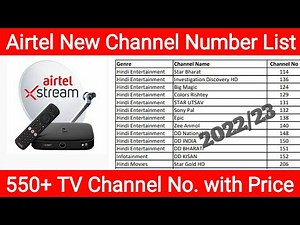 Airtel DTH Channel Number List with Price | Airtel Dish TV Channel List | Airtel Channel List