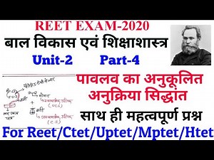 Reet psychology unit-2 part-4 Conditional Response Theory of I.p.pawlao
