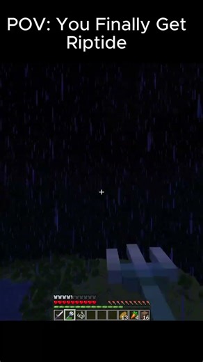 POV: You Finally Get Riptide... #minecraft #returnbydeath #riptide