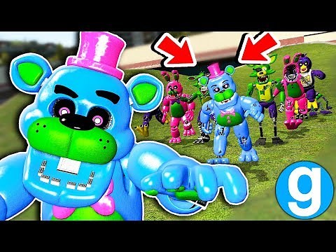 I Turned Fazbears Into FNAF VR Blacklight Animatronics! - Garry's Mod Gameplay - FNAF Gmod