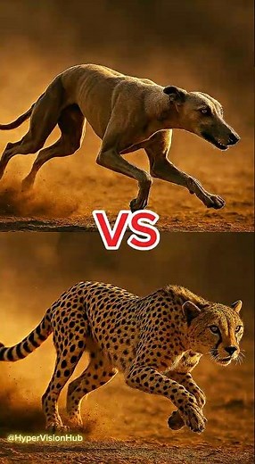 Cheetah vs Greyhound ⚡️ The Fastest Animals in the World Battle for Speed 👑 | #hypervisionhub
