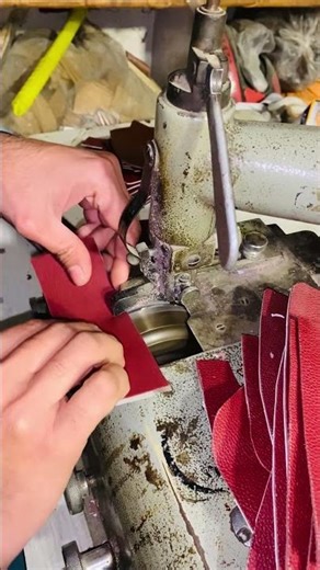 Leather Edge Refining on Skiving Machine