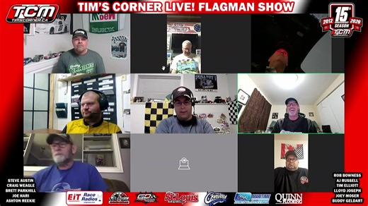 TIM'S CORNER LIVE!: We are LIVE with our flagman show! We are LIVE and interactive - drop a question or a comment and let's be interactive! | Tim's Corner Motorsports