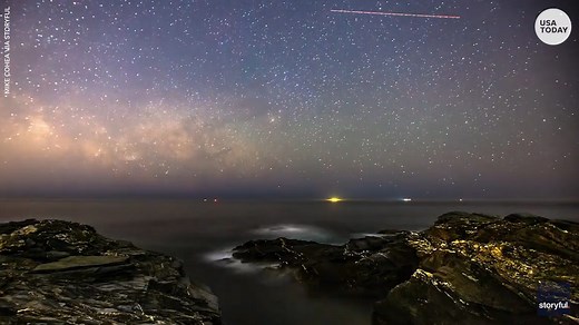 Stunning time-lapse shows Milky Way rising over Atlantic Ocean