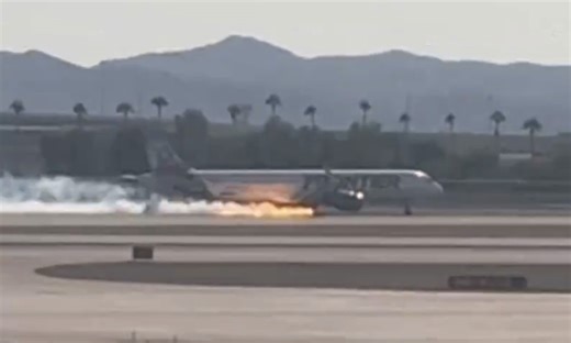 Frontier Airlines Jet Has Emergency, Makes Fiery Landing In Las Vegas