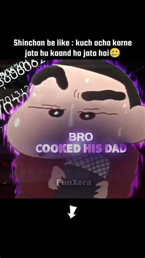 Shinchan be like : kuch acha karne jata hu kaand ho jata hai🥲 #shinchan #edit