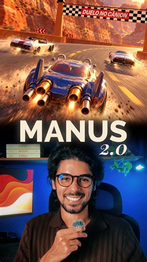 🚨 Link na bio pra ganhar 1.000 créditos grátis! 🎬 A parte chata de criar conteúdo acabou de ficar pra IA. O Manus 2.0 chegou com o Manus Studio, o novo app de computador do @Manus AI. Eu subi um vídeo gravado em um take só e pedi o que eu queria. ✂️ Ele cortou meus erros. 🎵 Colocou música, título e legenda. 🎥 E ainda criou outros ângulos com IA. Tudo fica numa timeline. Dá pra ajustar na mão ou só pedir mudanças pelo chat. Mas a parte mais louca foi outra. 🏎️ Eu peguei os personagens das mi