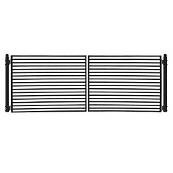 ALEKO MILAN Style Swing Dual Steel Driveway Gates 16' - ALEKO