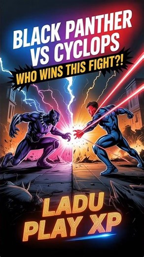 BLACK PANTHER vs CYCLOPS ⚡ Epic Marvel Battle | Superhero Shorts | Ladu Play XP