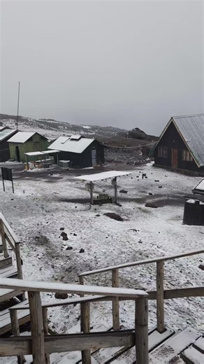 Snow Showers at Kibo Today — Ready for Kilimanjaro Summit Night #mountkilimanjaro #kilimanjaro #kilimanjaroguide | Mount Kilimanjaro Guide