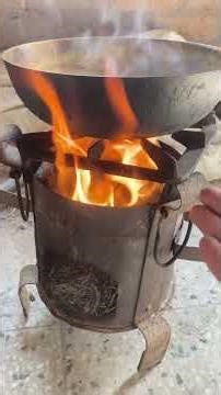 Hand operated air blower for wood stove #woodstove #airblower #fire