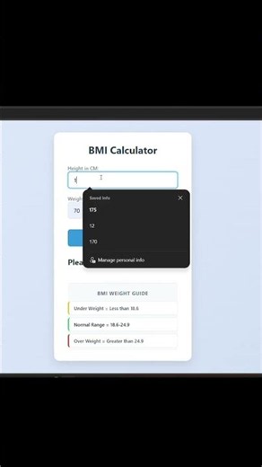 Build a BMI Calculator Using HTML, CSS & JavaScript | Beginner Web Development Project
