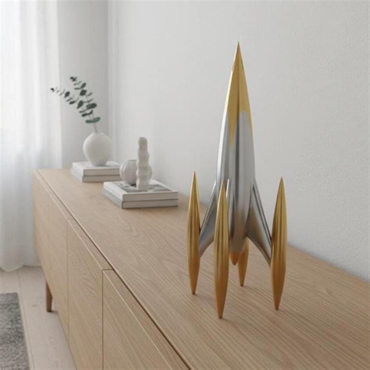 Retro Sci-fi Rocket 3D Print Files: 1950s Model (STL & LYS) - Etsy UK