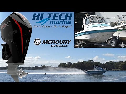 Mercury ProXS V8 225hp Versus Mercury Verado 300hp water test Hitech Marine