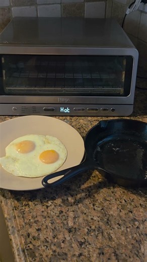 Air roasted eggs in the Ninja toaster oven