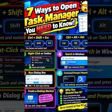 7 Ways to Open Task Manager You NEED to Know🤯🔥#Windows11 #TaskManager #WindowsTips #PCTricks #Shorts