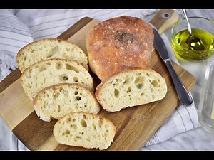 No-knead Ciabatta Bread| Rustic Italian Bread Recipe