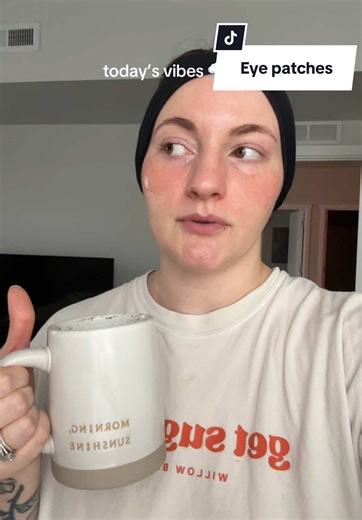 Enjoying Cozy Moments with Eye Patches and Tea