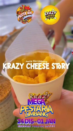 3 HARI SAHAJA LAGI GAIS! Jom serbu booth Krazy Cheese Story! Anda blh menikmati pelbagai menu dri kami 😆 🎡MEGA PESTA RIA LIMBANG 📍LOT PARKING 777 📆24/12/2025-01/01/2026 🕗10AM-11PM