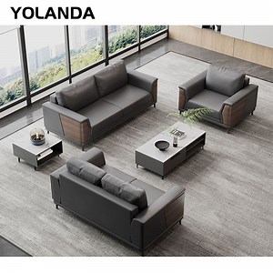 [Hot Item] Yolanda Foshan Modern Design Office Furniture Visitor Portable Library Soft Combination Seating Coffee Sofa Set