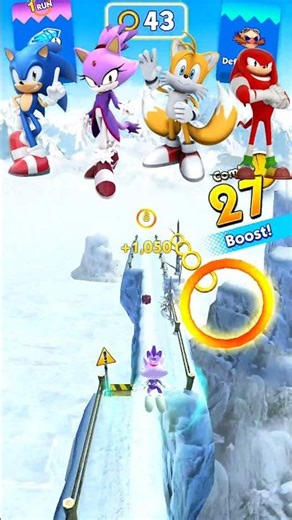 SonicDash 🆚 Blaze 🆚 Tails 🆚 Knuckles Gameplay – Who Is Best? 🤔 #short