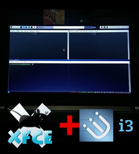 XFCE con i3 WM [Linux Debian 12]