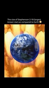 7.1K views · 105 reactions | Stephenson 2-18 is the largest known star in the observable universe!  Found in the Scutum constellation near Sagittarius A*, this red hypergiant is a cosmic titan, located about 19,570 light-years from Earth. To grasp its scale: you could fit 13 quadrillion Earths inside it, and if it replaced our Sun, its surface would stretch beyond Saturn’s orbit. Truly mind-blowing! [Video Credit: Unknown/DM] | The Galactic Void | Facebook