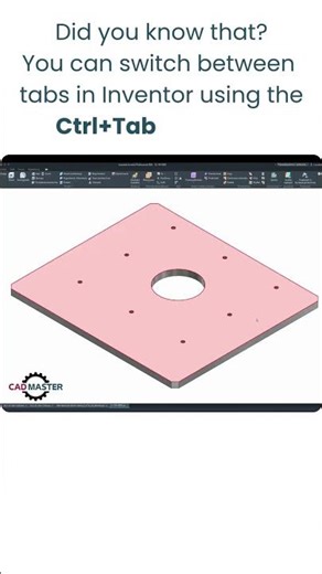 Tips&Tricks - How to quickly swith tabs in Inventor #inventor #cad #productivity #engineering