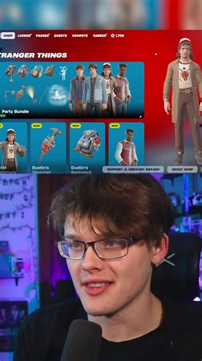 2K views · 14 reactions | New Stranger Things Skins In Fortnite  #dravenreacts #reaction #strangerthings #strangerthings5 #fortnite @strangerthingstv @netflix @fortnite | Draven Mayberry | Facebook