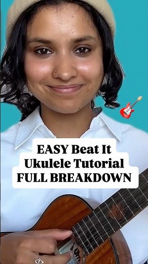 EASY Beat It - Michael Jackson Ukulele Tutorial (1-Minute Lesson) 🎸 #shorts