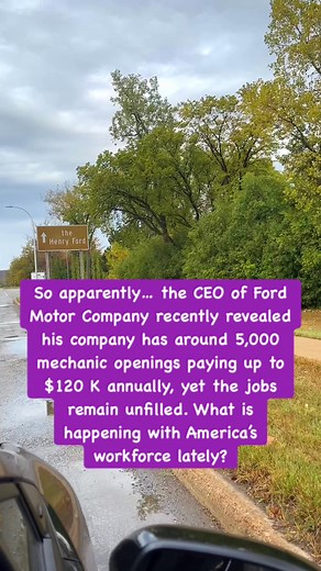 He argues this isn’t just a Ford issue — the U.S. faces “over a million openings in critical jobs” across trades like plumbing, electrical, factory work and more. | Pleasant Productions