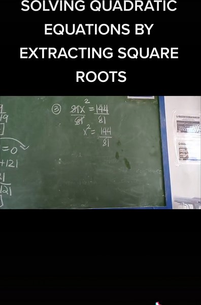 Solving Quadratic Equations by Extracting Square Roots