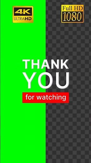 Thank You for Watching Outro Animation Green Screen